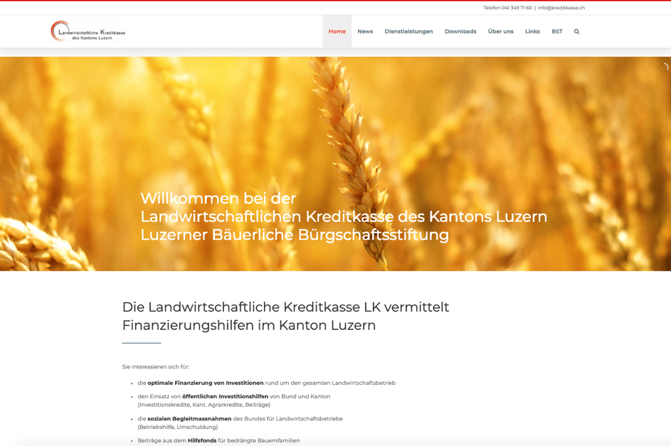 Relaunch Landwirtschaftliche Kreditkasse des Kantons Luzern